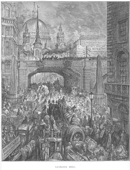 Гюстав Доре. Ладгейт Хилл. Лондон 1872