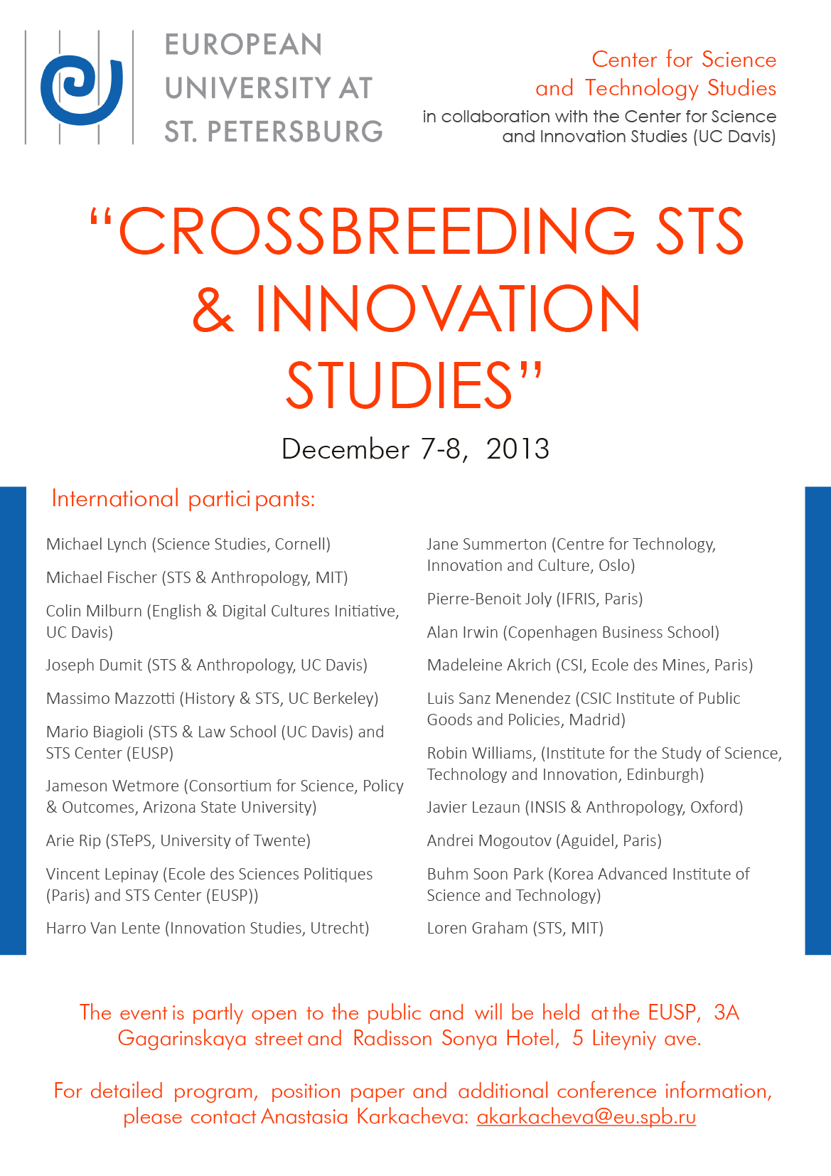 Crossbreeding STS and Innovation Studies  orange