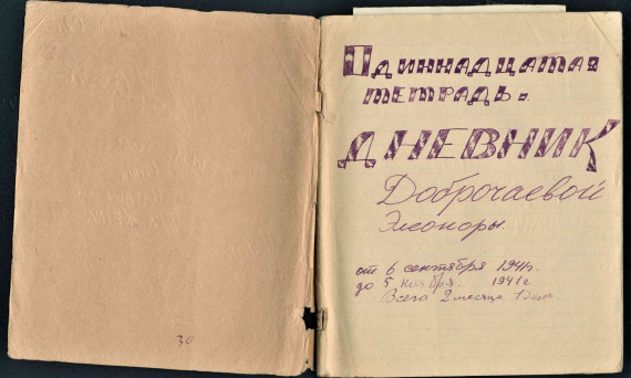 дневник Элеоноры Доброчаевой